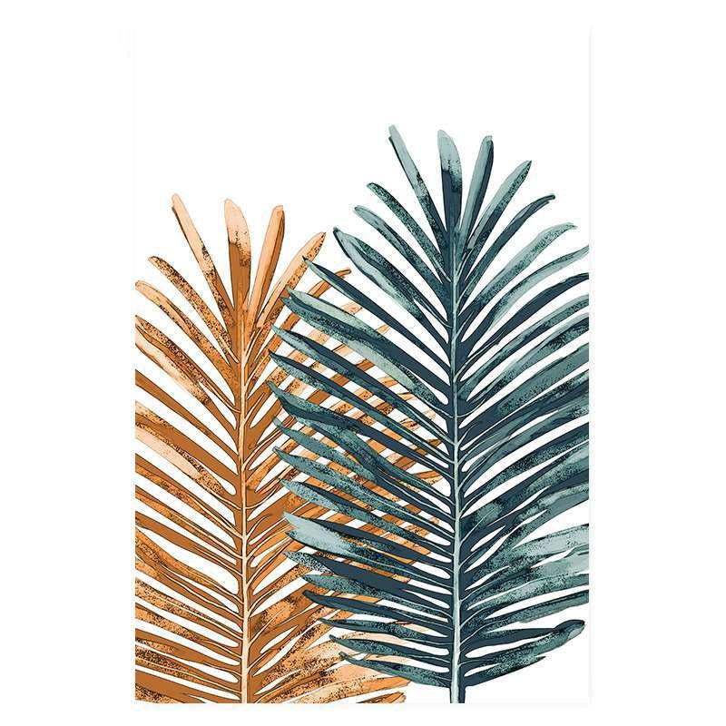 Tableau Scandinave Feuille Exotique