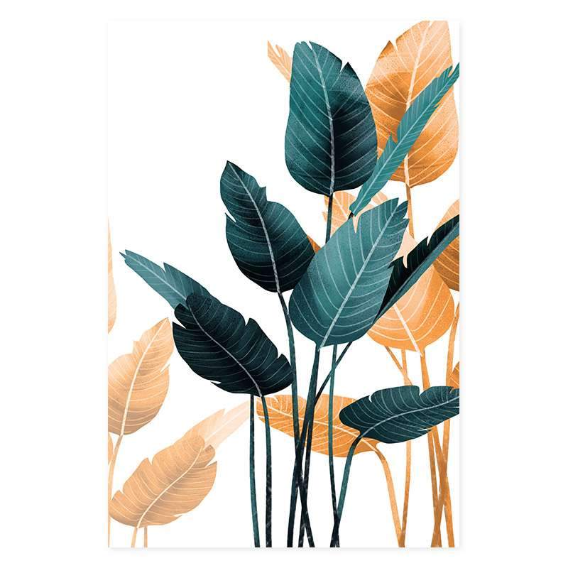 Tableau Scandinave Feuille Exotique