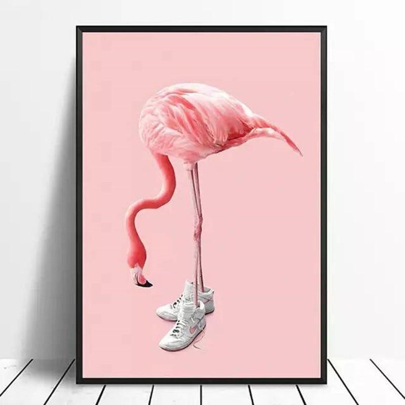 Tableau Moderne Flamant Rose