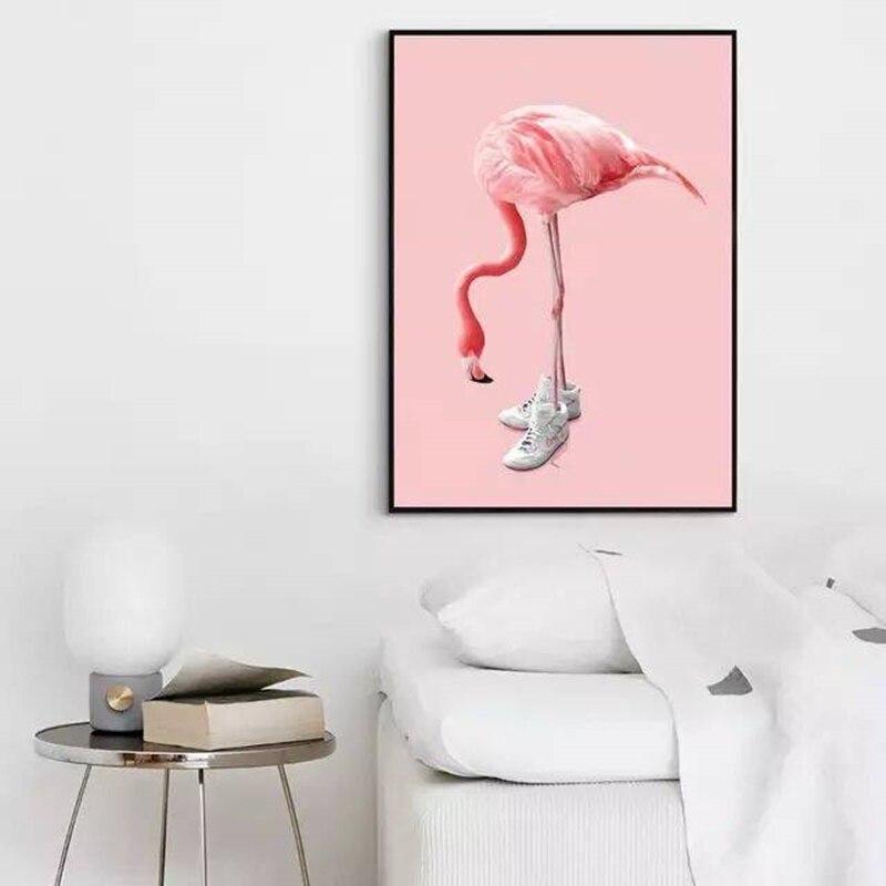 Tableau Moderne Flamant Rose