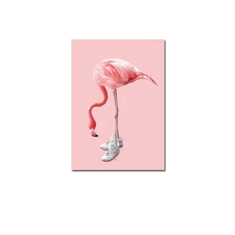 Tableau Moderne Flamant Rose