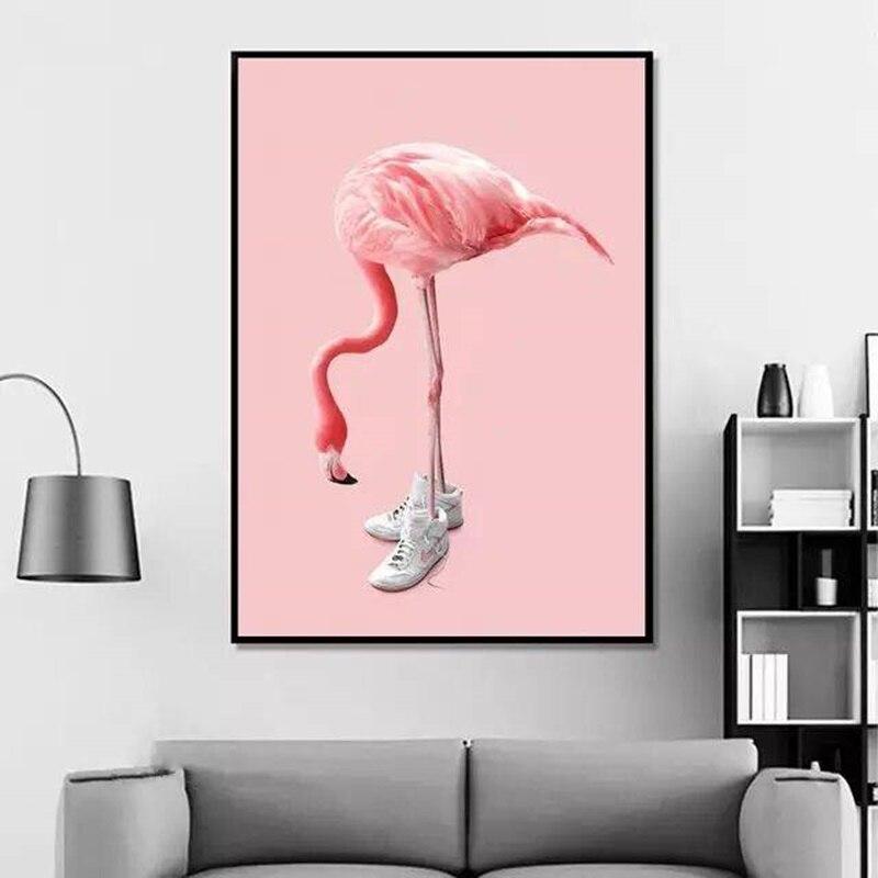 Tableau Moderne Flamant Rose