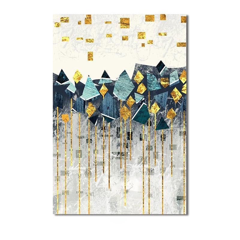 Tableau Scandinave Abstrait Paysage - 1704